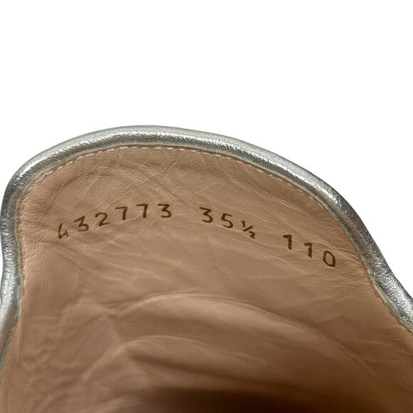 Gucci Silver Glitter Princeton Horsebit Slide Mule Loafers 5.5 - Picture 10 of 13